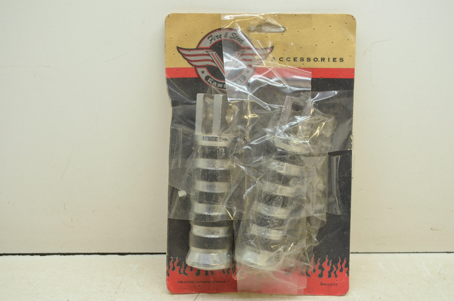 NEW OEM Kawasaki Vulcan Driver Foot Pegs Chromed Billet K53020-131 NOS
