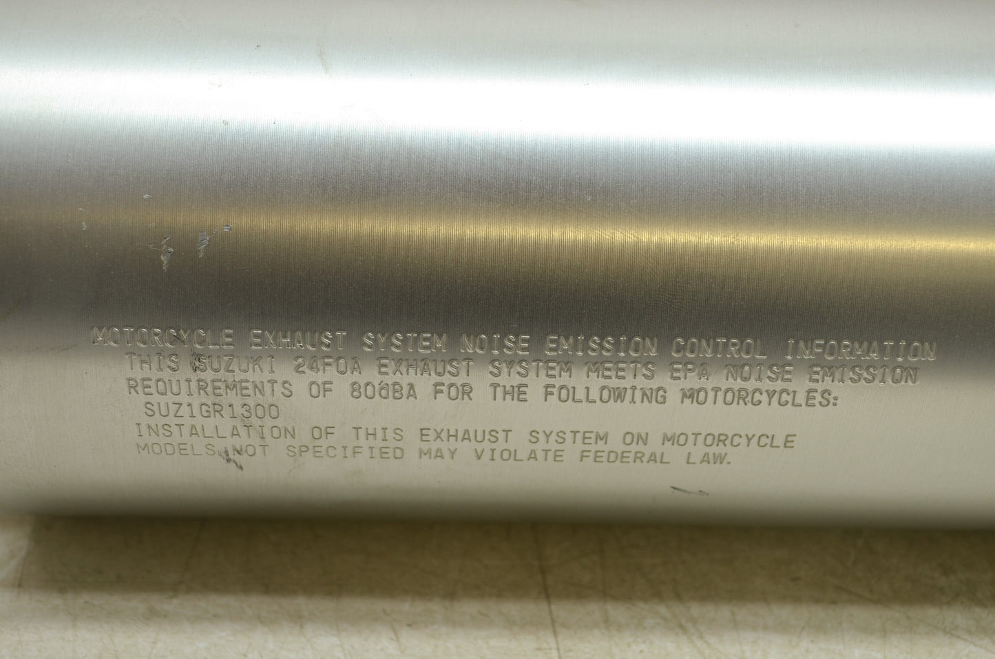 OEM Suzuki 99-07 GSXR1300 Right Stock Muffler Midpipe Exhaust 14310-24F00-H01, 1