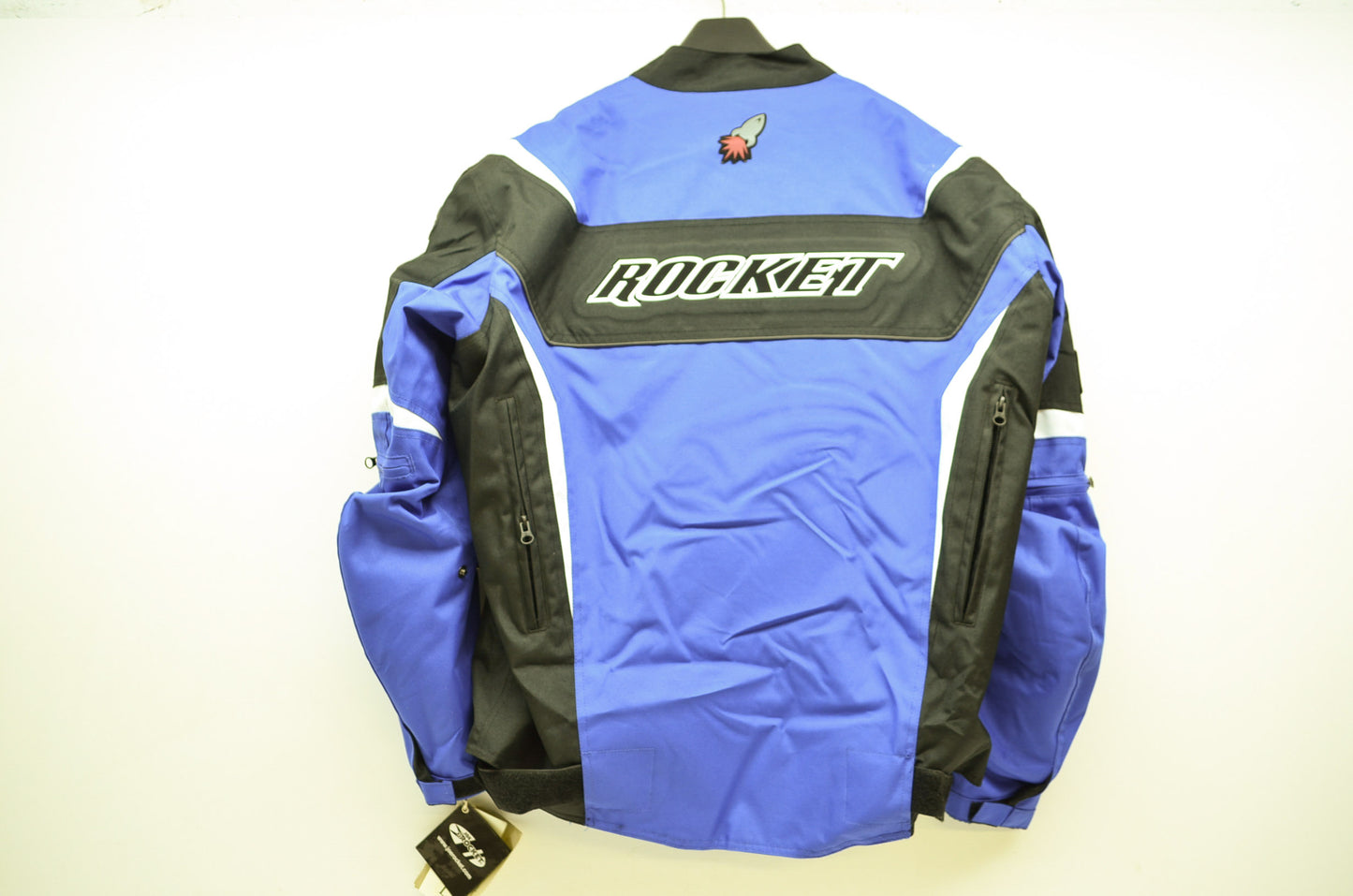 NEW Joe Rocket Blue Black & White UFO Solid Motorcycle Jacket Large 9051-7204 NO