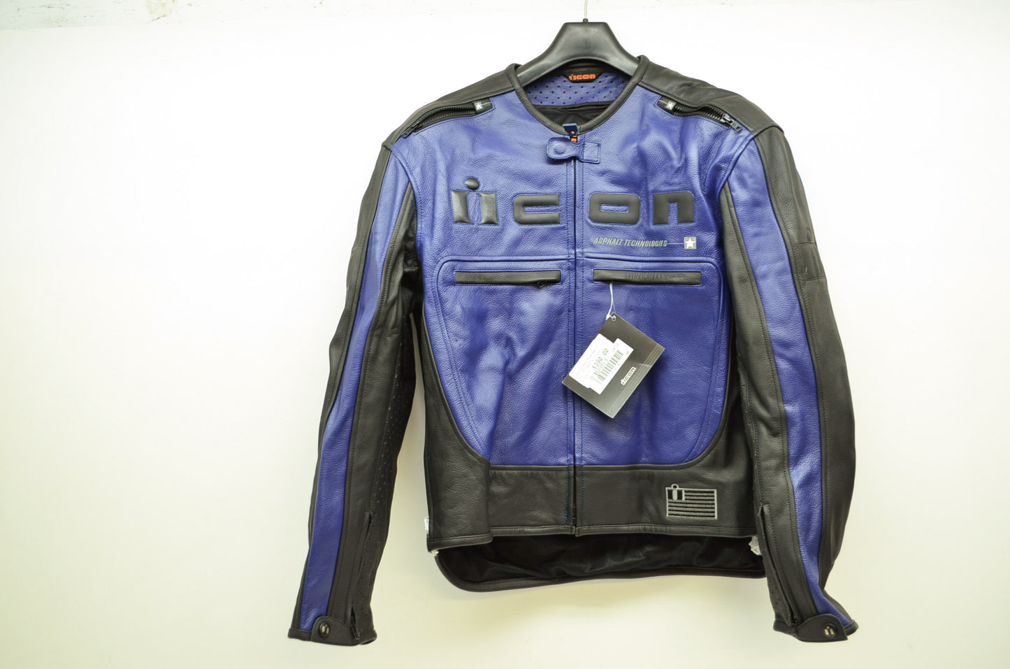 NEW Icon Motorhead Blue & Black Motorhead Motorcycle Jacket Large 44-46 1533-32-