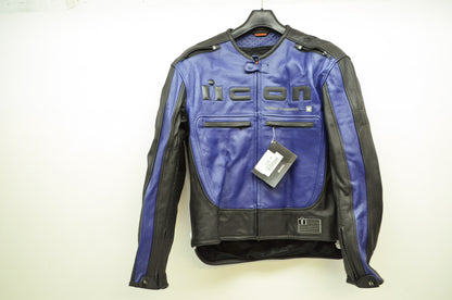 NEW Icon Motorhead Blue & Black Motorhead Motorcycle Jacket Large 44-46 1533-32-