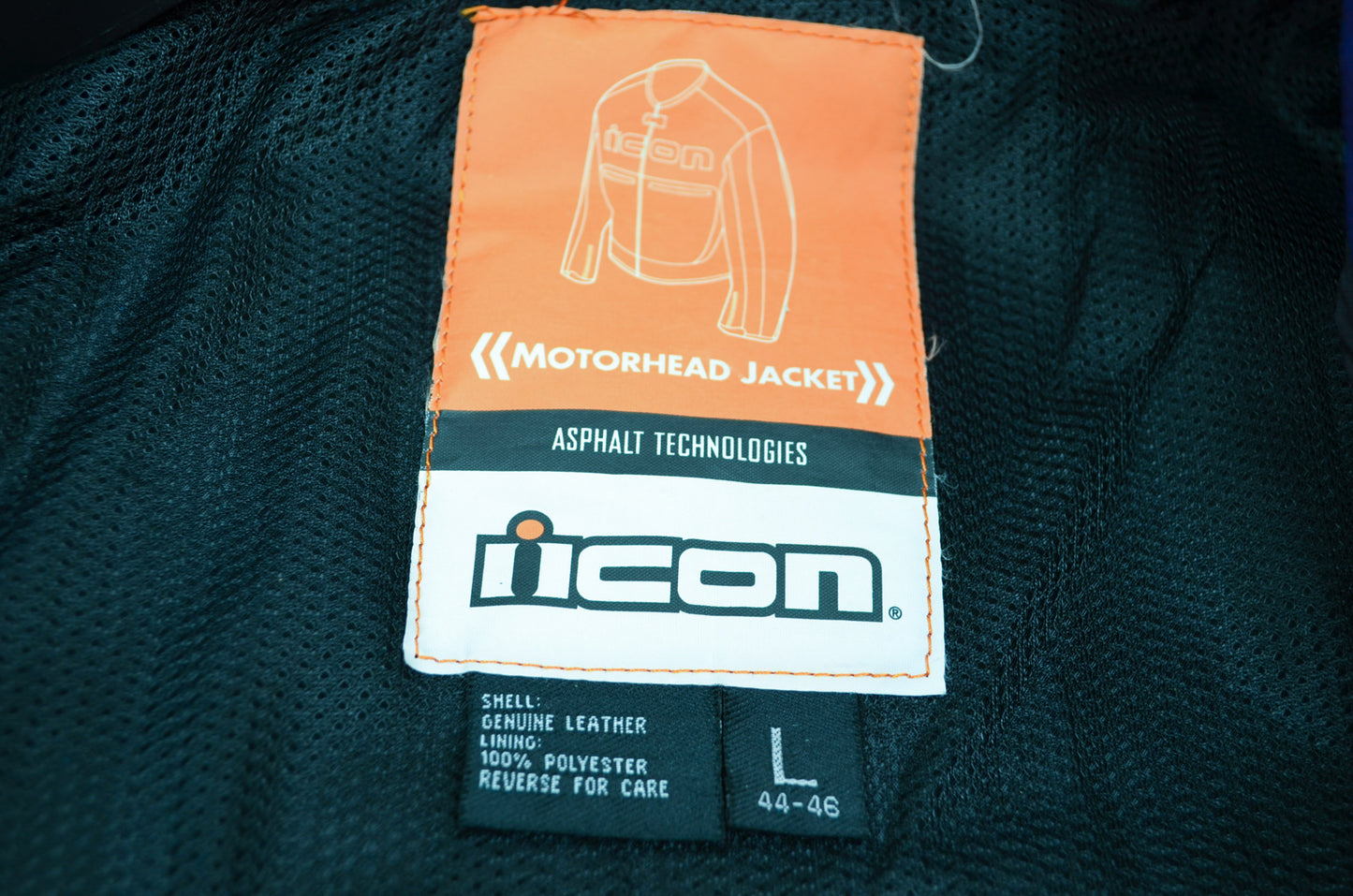 NEW Icon Motorhead Blue & Black Motorhead Motorcycle Jacket Large 44-46 1533-32-