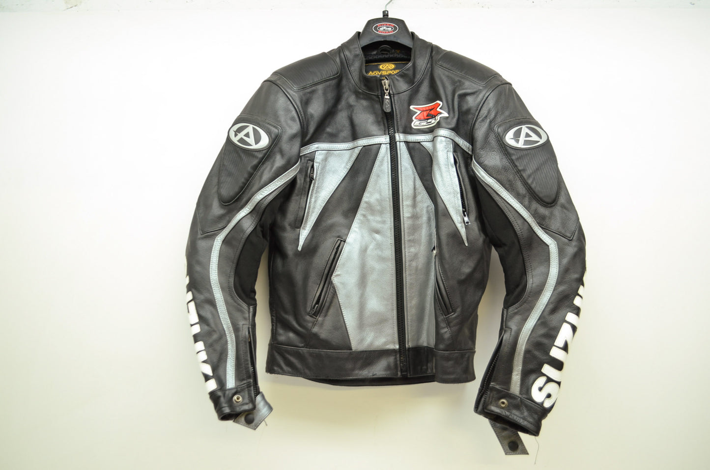 NEW AGV Sport Suzuki GSXR Leather Motorcycle Jacket Size 42 NOS