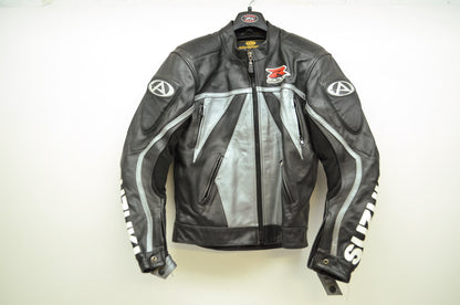 NEW AGV Sport Suzuki GSXR Leather Motorcycle Jacket Size 42 NOS