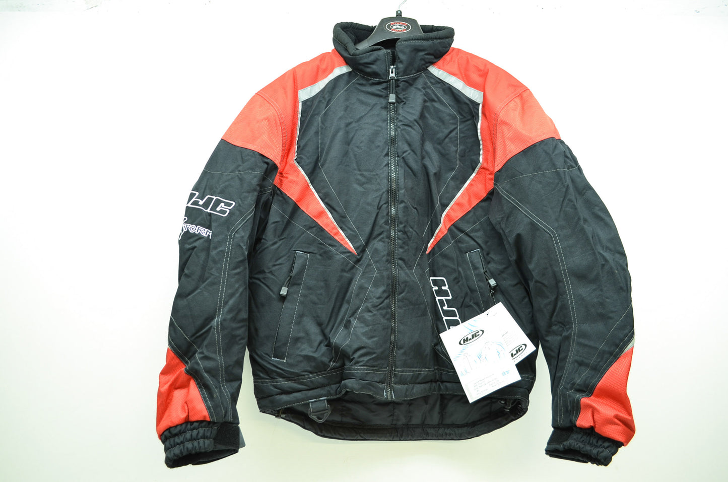 NEW HJC Black & Red Storm Motorcycle Jacket Mens Medium 1002-013 NOS