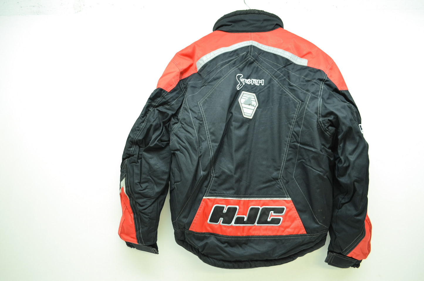 NEW HJC Black & Red Storm Motorcycle Jacket Mens Medium 1002-013 NOS