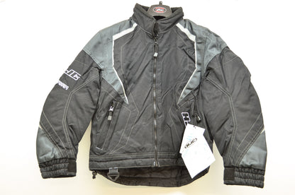 NEW HJC Black & Grey Youth Storm Motorcycle Jacket Medium 10 1006-053 NOS
