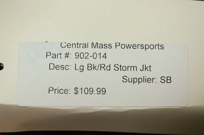 NEW HJC Black & Red Storm Motorcycle Jacket Mens Large 902-014 NOS