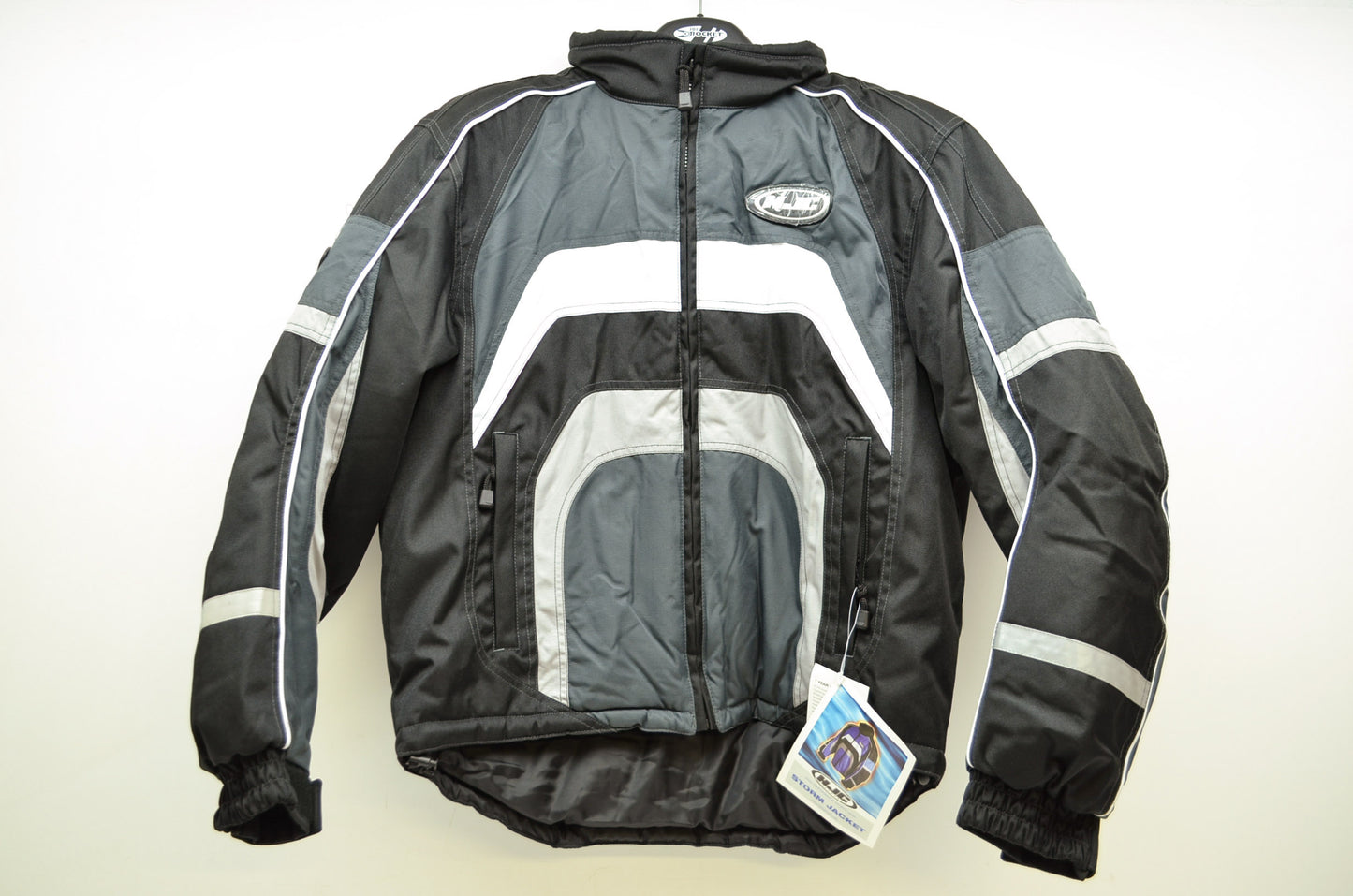 NEW HJC Black & Grey Storm Motorcycle Jacket Medium 930-053 NOS