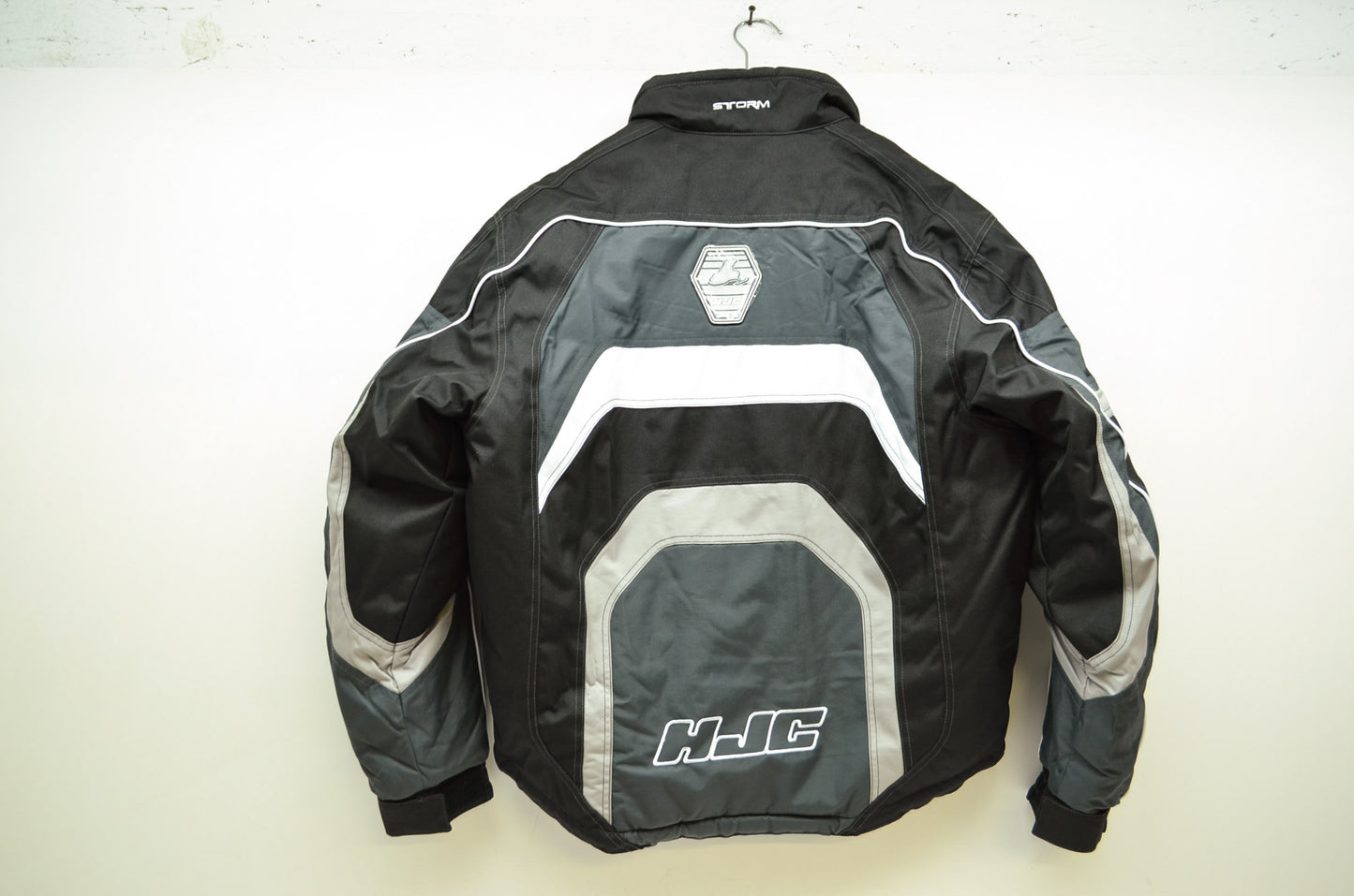 NEW HJC Black & Grey Storm Motorcycle Jacket Medium 930-053 NOS