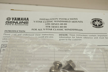 OEM Yamaha STR-5KS03-40-00 Windshield Mounts NOS