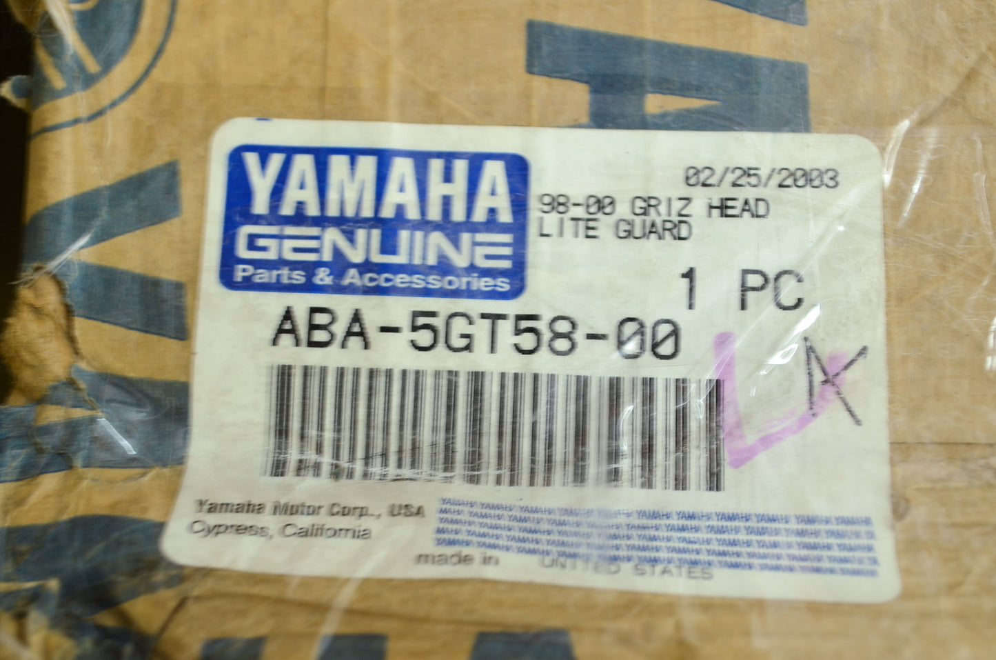 NEW OEM Yamaha Headlight Guard 1998-2000 Grizly ABA-5GT58-00-00 NOS