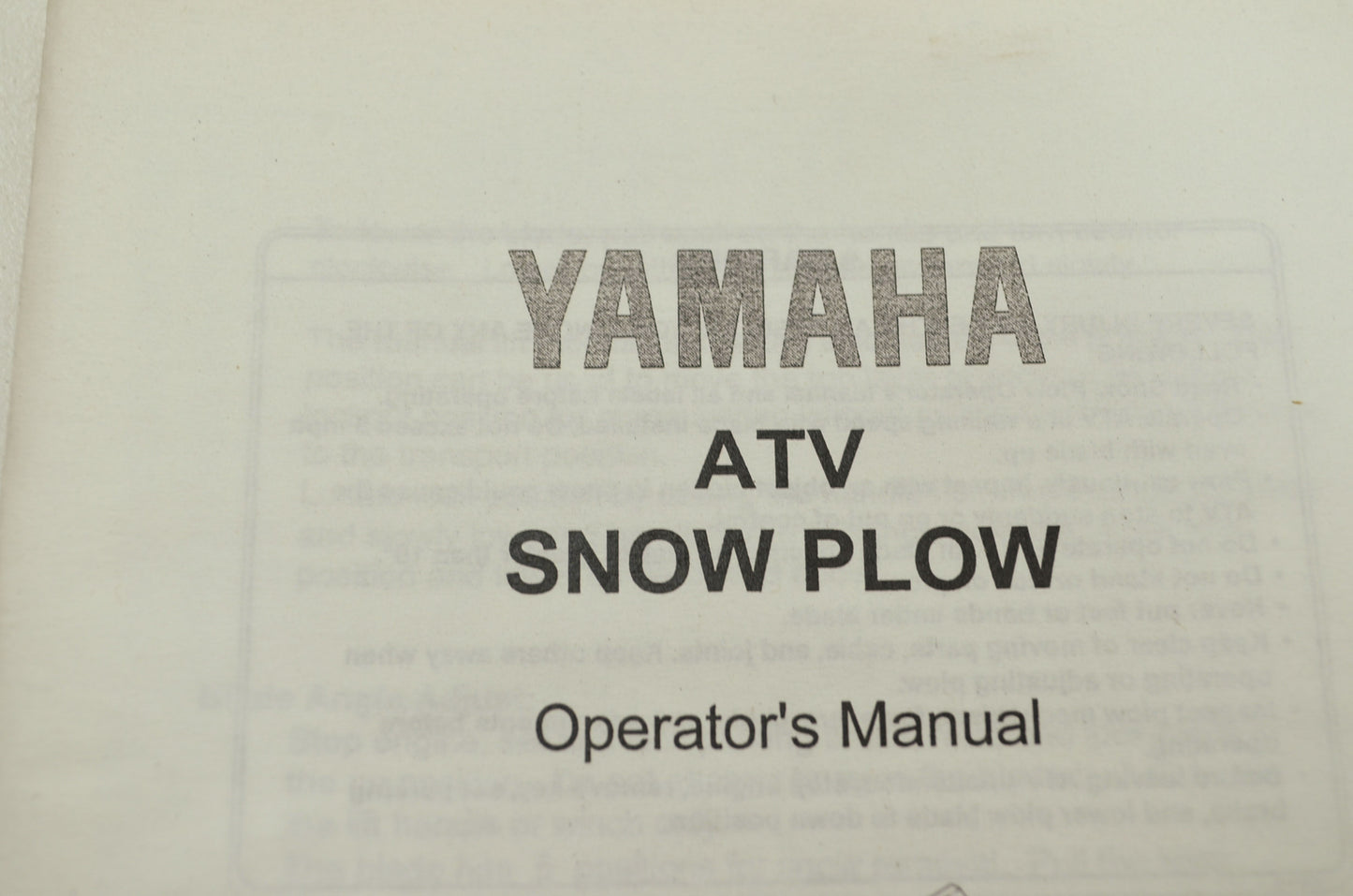 NEW Yamaha Plow Mounting Kit 1999-2001 Grizzly ABA-5GT37-40-00 NOS