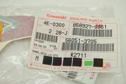 NEW OEM Kawasaki Left STS Decal 1995 JT750 STS 56051-3705 NOS
