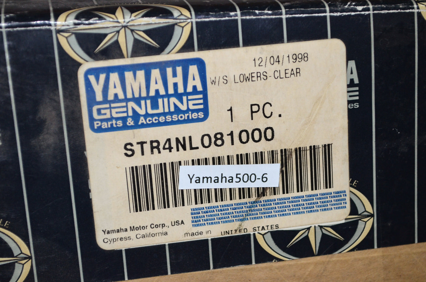 NEW OEM Yamaha Windshield Lowers Clear 1996-2001 Royal Road Star Silverado STR-4