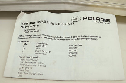 OEM Polaris 2875414 IQ Touring Wear Strip Kit NOS