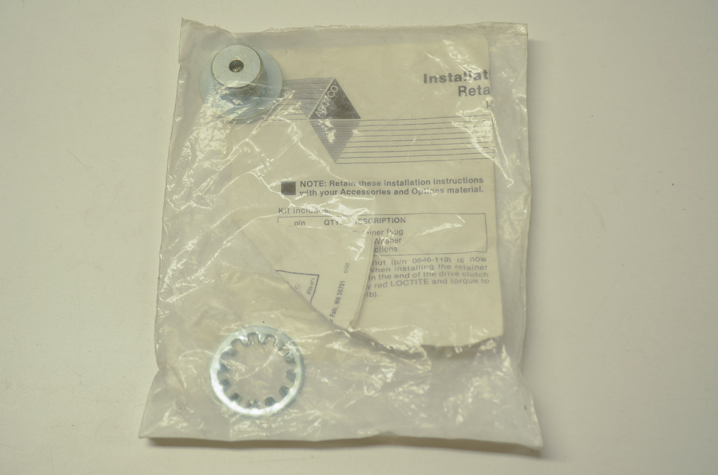 OEM Arctic Cat 0637-028 Retainer Plug Kit NOS