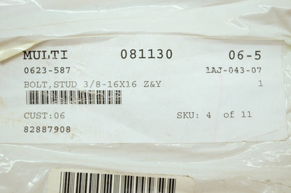 OEM Arctic Cat 0623-587 Stud Bolt 3/8-16x16 Z&Y NOS