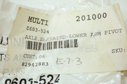 OEM Arctic Cat 0603-524 Lower Arm Pivot Serrated Axle NOS
