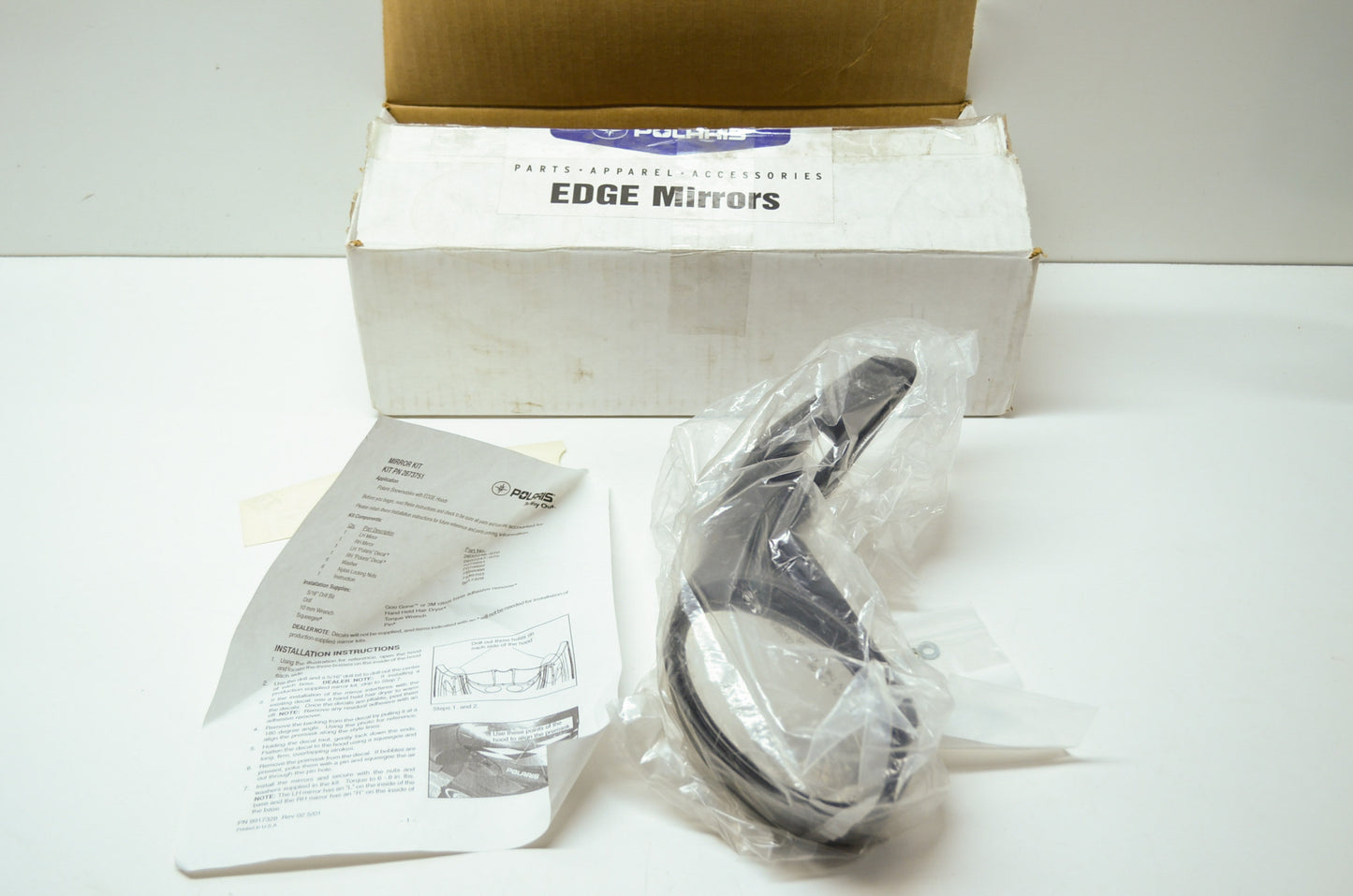 OEM Polaris 2632246-070 Black Left Hand Mirror Assembly NOS