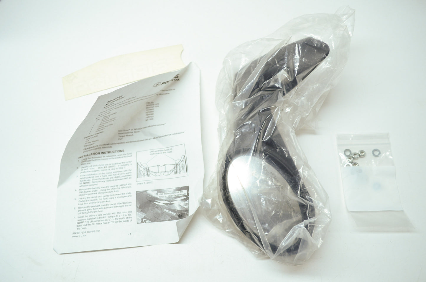 OEM Polaris 2632246-070 Black Left Hand Mirror Assembly NOS