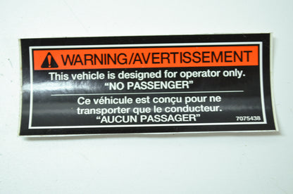 NEW OEM Polaris Warning Label Sport Touring XLT SKS Ultra SP XLT RMK 440 500 707