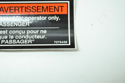 NEW OEM Polaris Warning Label Sport Touring XLT SKS Ultra SP XLT RMK 440 500 707