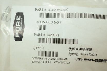OEM Polaris 453192 Retainer Spring NOS