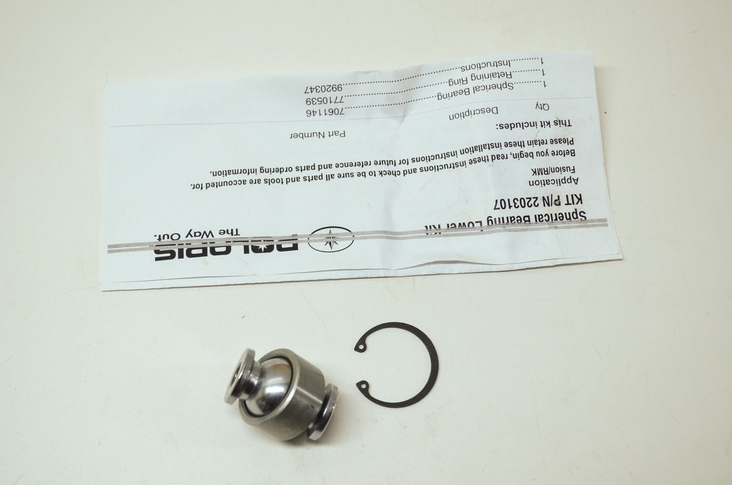 OEM Polaris 2203107 Lower Spherical Bearing Kit NOS