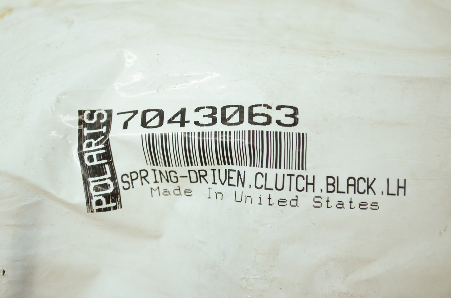 OEM Polaris 7043063 Left Black Clutch Driven Spring NOS