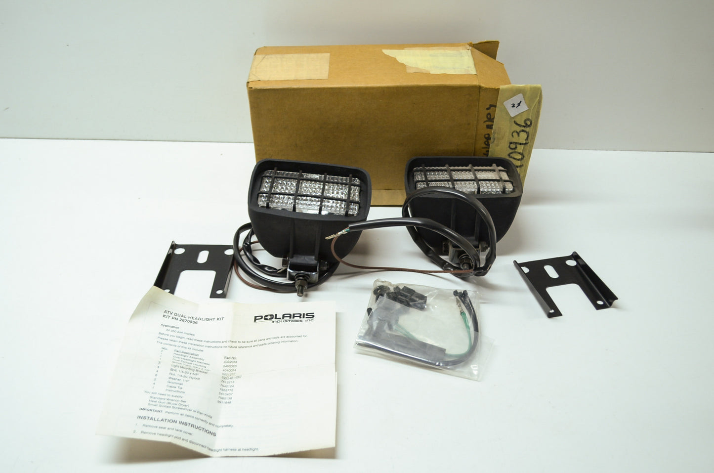 New OEM Polaris Dual Headlight Kit 1991-1992 Trail Boss 350L 4x4 NOS