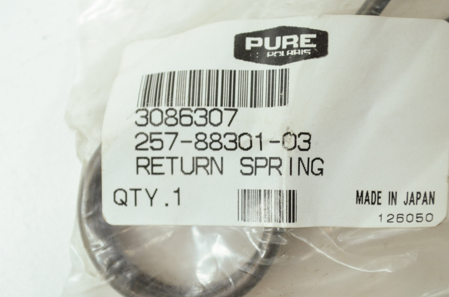 OEM Polaris 3086307 Return Spring NOS