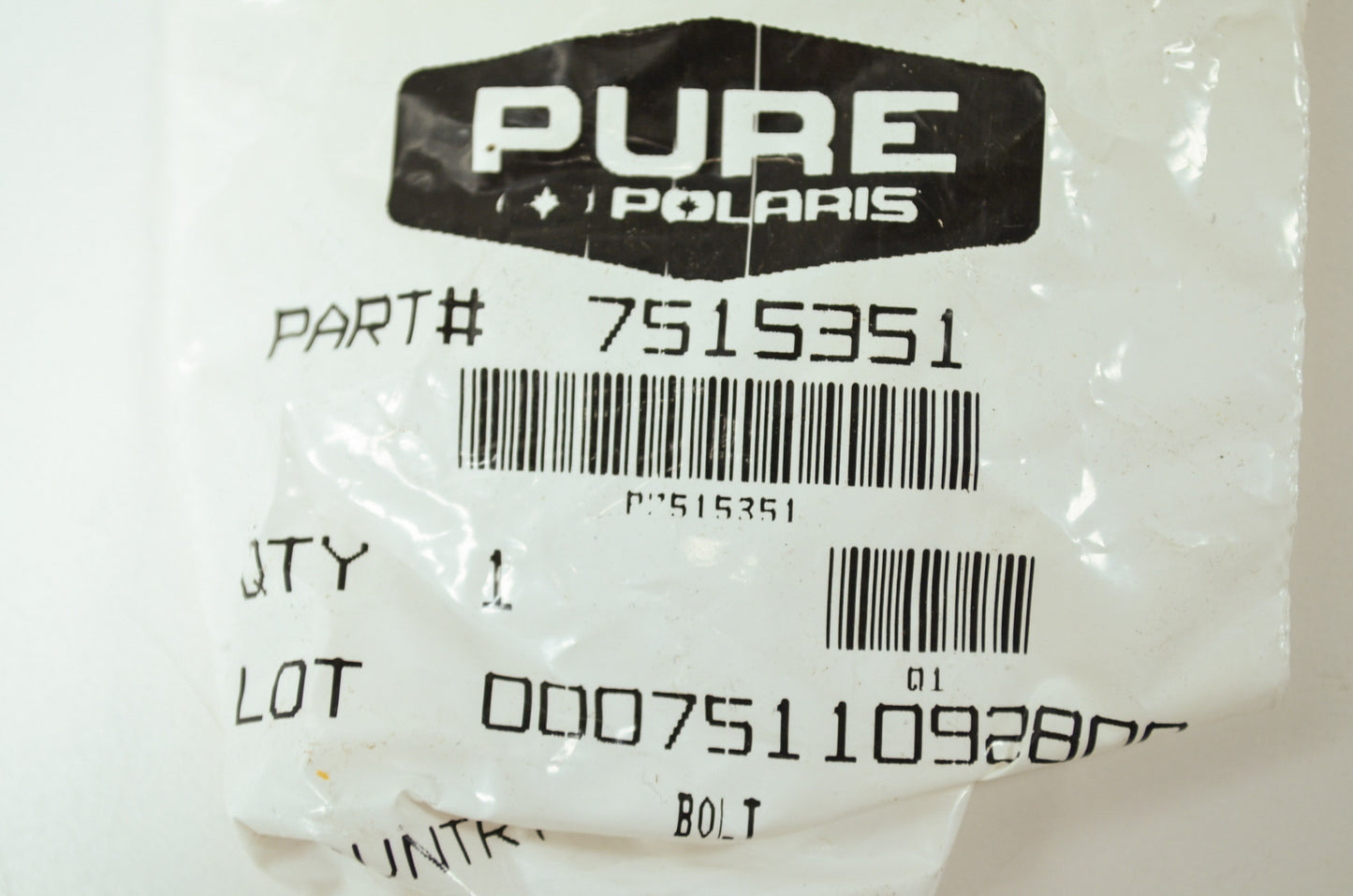 OEM Polaris 7515351 Bolt Qty 6 NOS