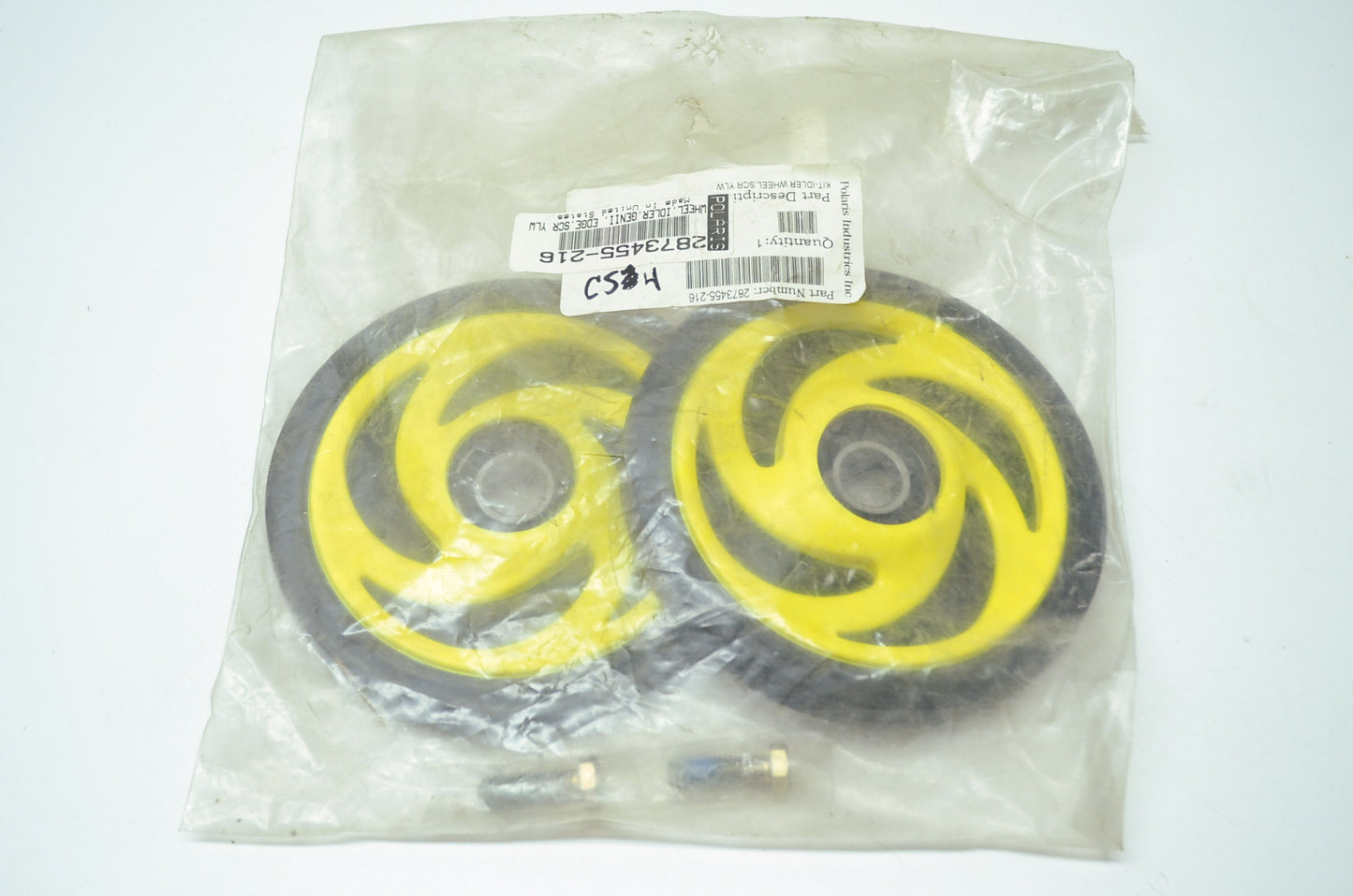NEW OEM Polaris Bogie Idler Wheel Kit Yellow Pack of 2 2873455-216 NOS