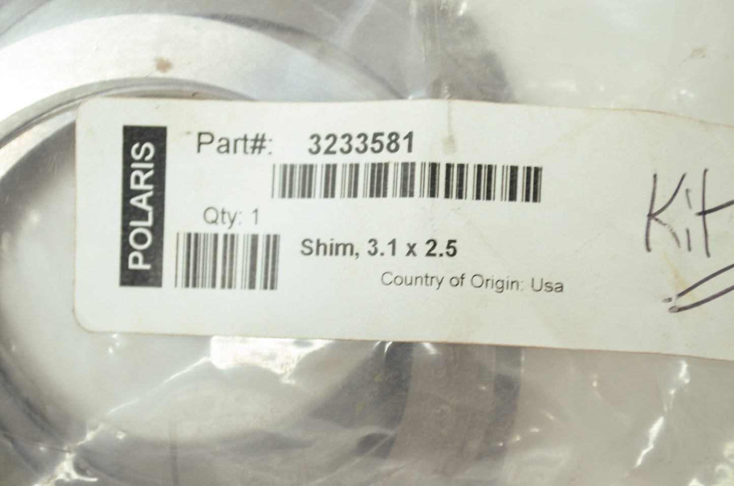 OEM Polaris 3233581 Shim 3.1x2.5 NOS