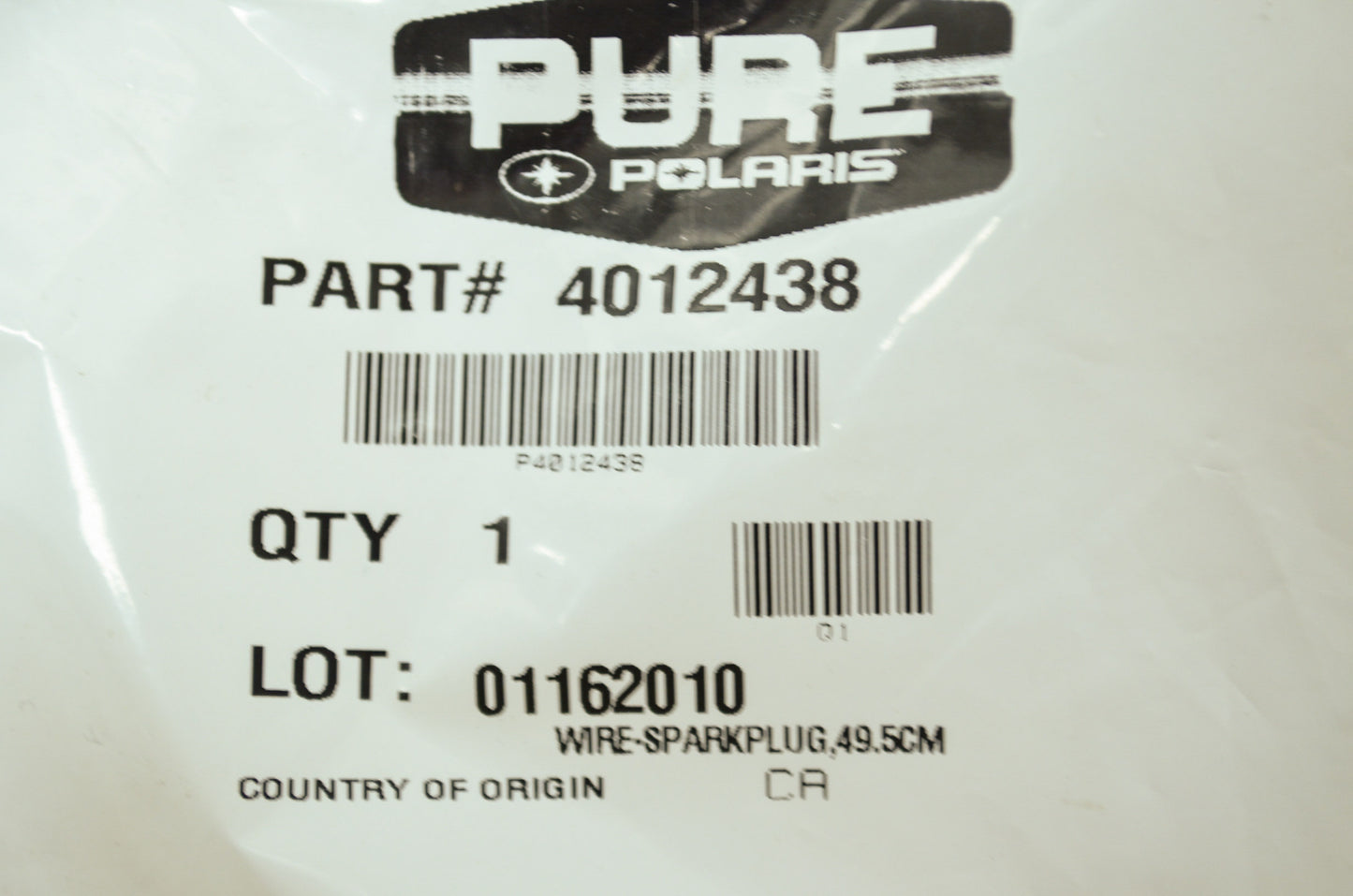 OEM Polaris 4012438 Sparkplug Wire 49.5CM NOS