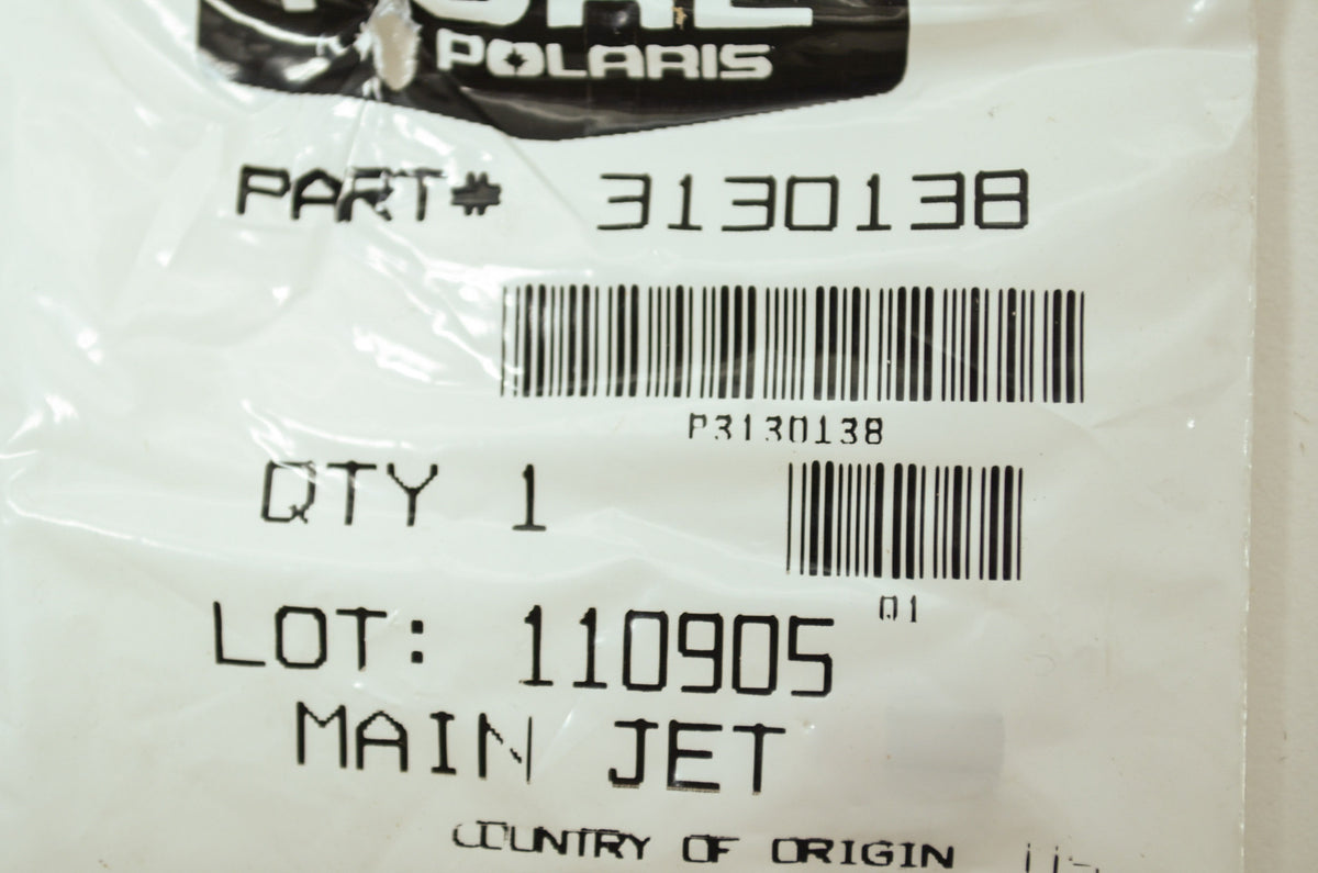 OEM Polaris 3130138 Hex Head Main Jet #350 NOS