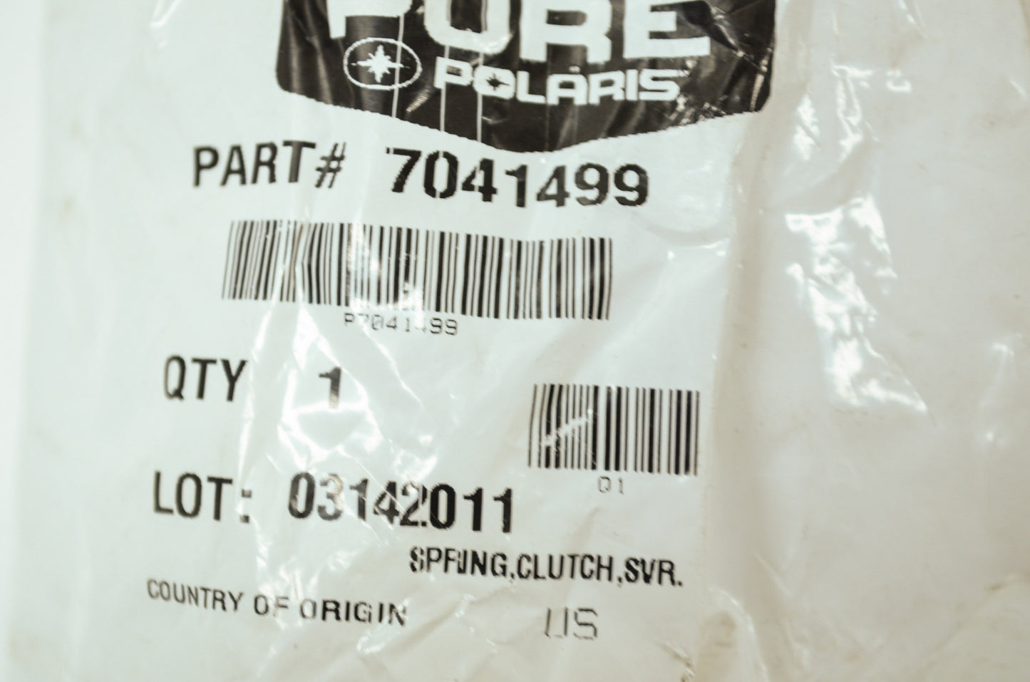 OEM Polaris 7041499 Silver Clutch Spring NOS