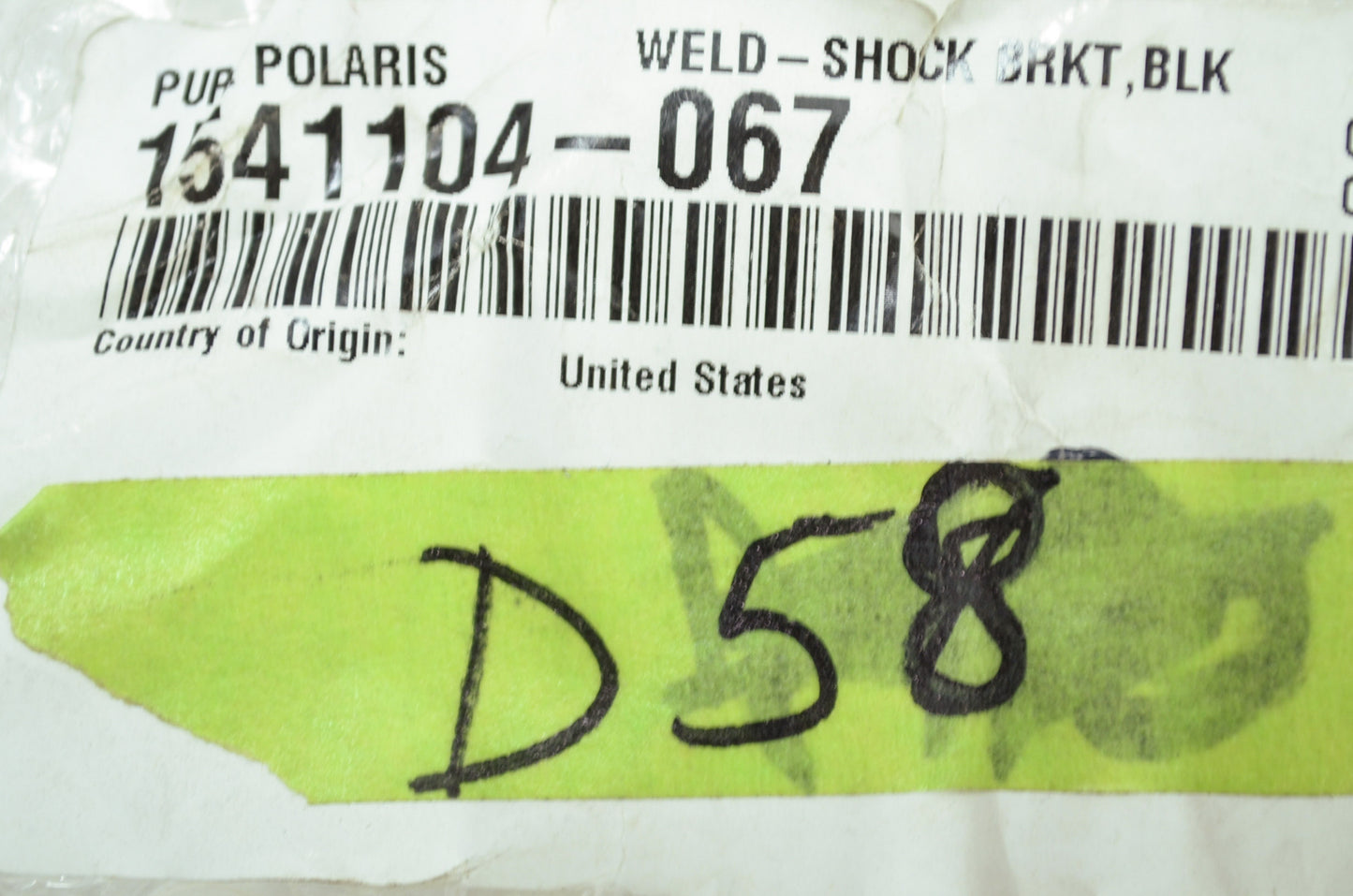 NEW OEM Polaris Shock Bracket Sport Touring Lite Deluxe Indy 340 1541104-067 NOS