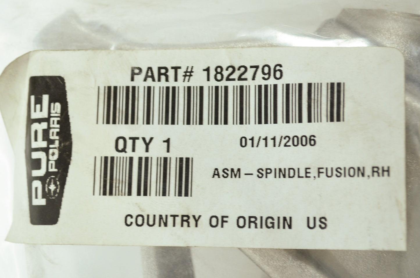 OEM Polaris 1822796 Right Hand Fusion Spindle Assembly NOS