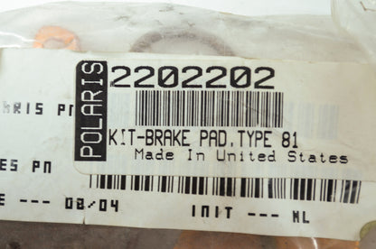 OEM Polaris 2202202, 98-15571 Brake Pad Kit Type 81 NOS