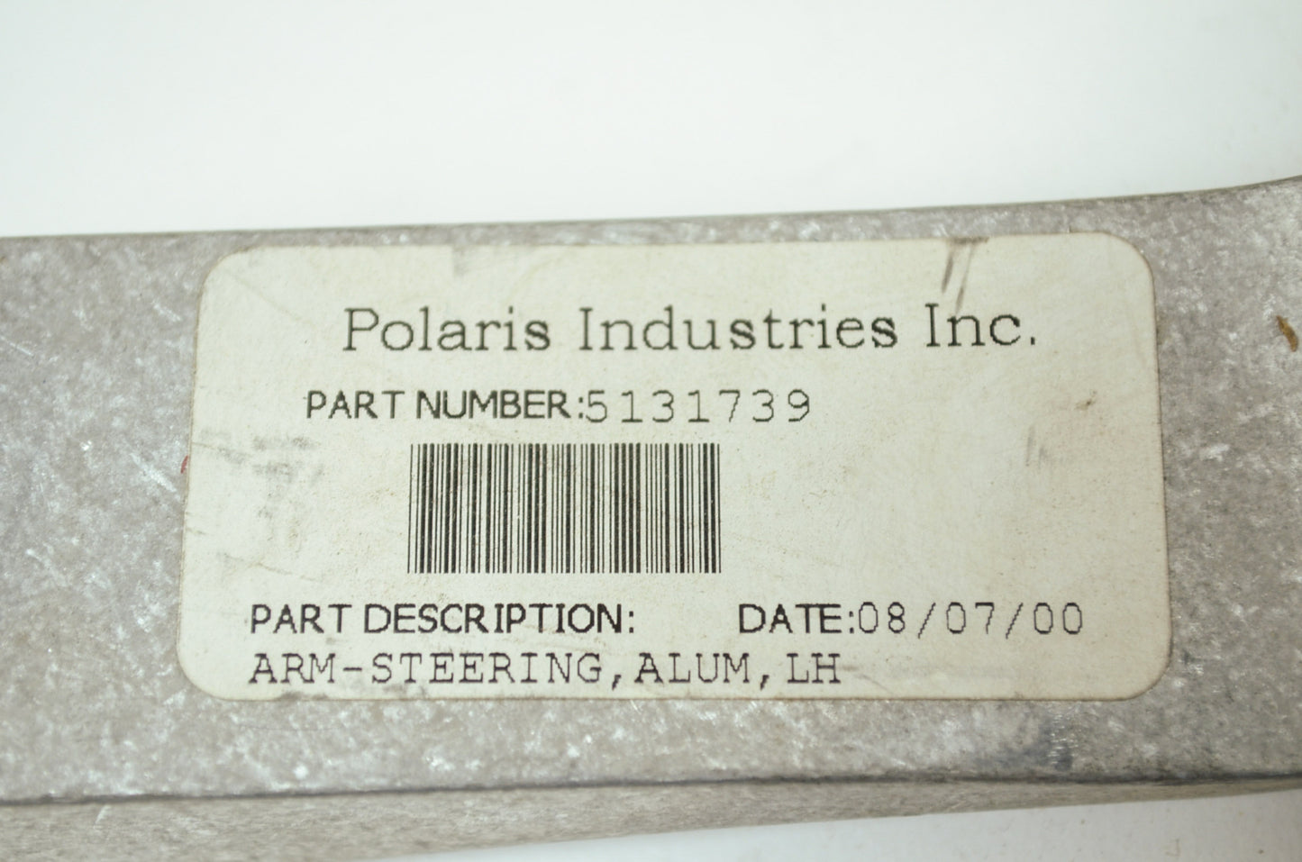 OEM Polaris 5131739 Aluminum Left Hand Steering Arm NOS