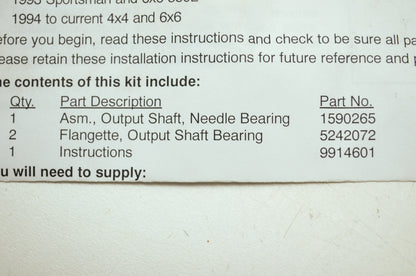 OEM Polaris 2201115 Relube Bearing Kit NOS