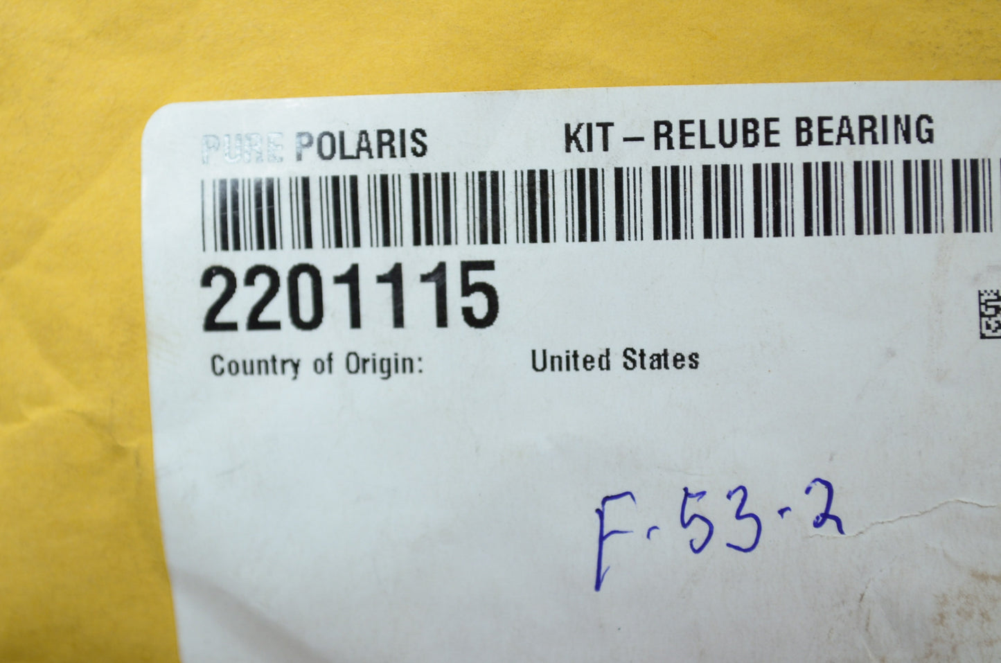 OEM Polaris 2201115 Relube Bearing Kit NOS
