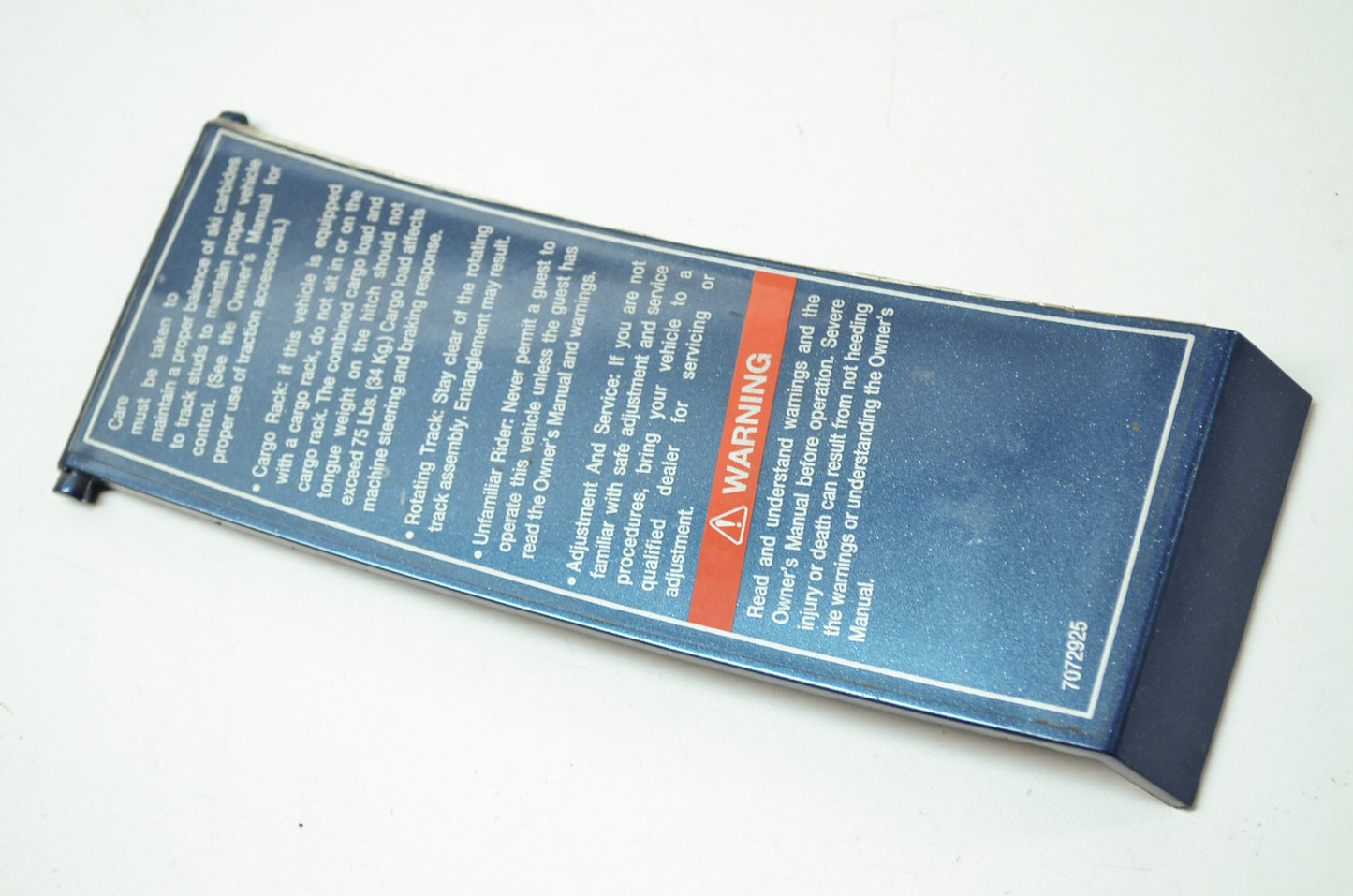 NEW OEM Polaris Left Tool Box Cover 1995-1997 Lite Deluxe 2652131-168 NOS