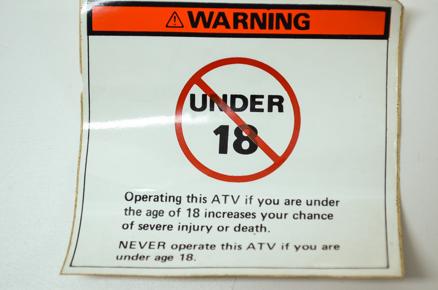 NEW OEM Polaris Warning Label 1989-1990 Trail Boss 2x4 4x4 7072692 NOS