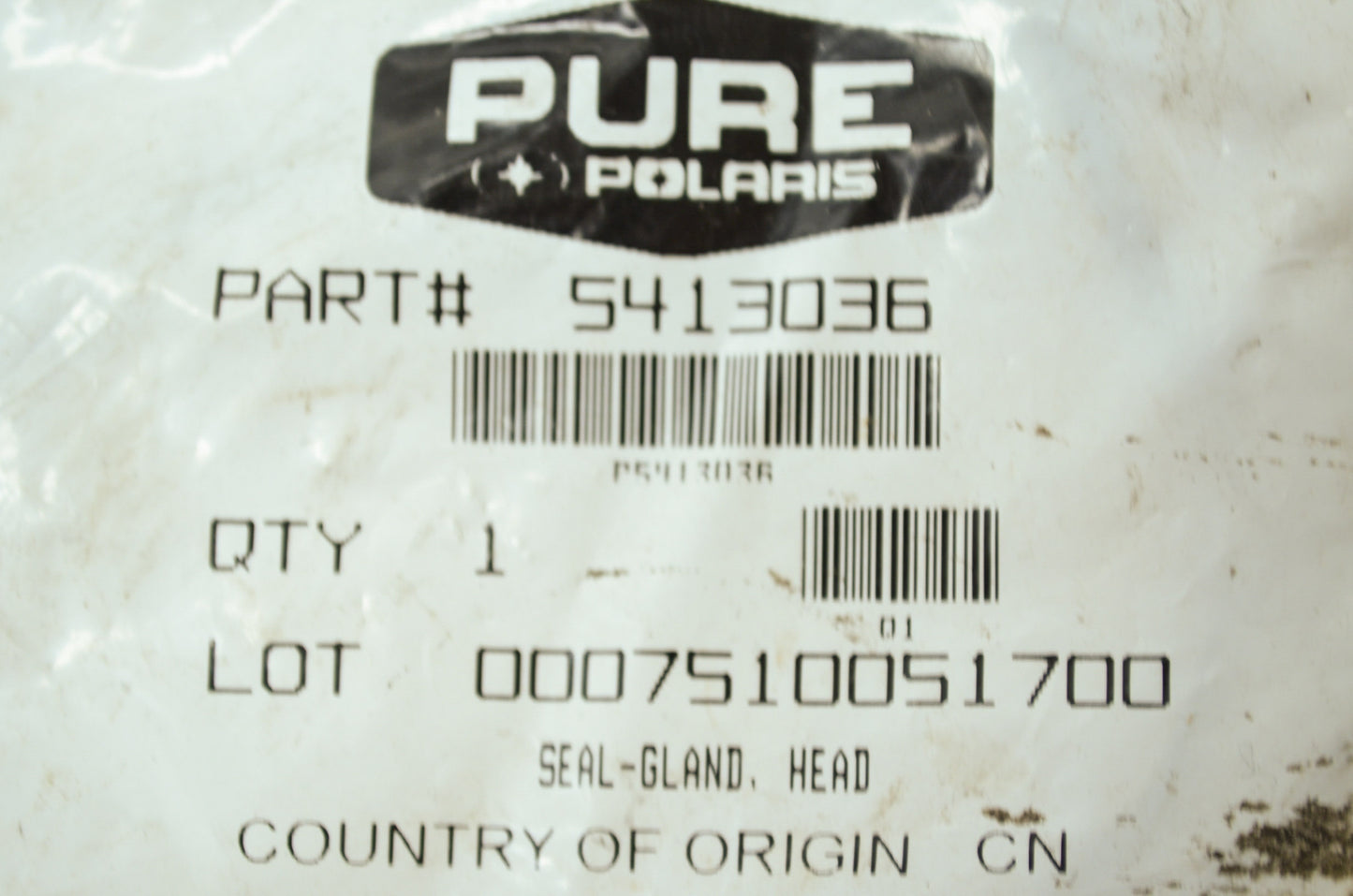 OEM Polaris 5413036 Head Gland Seal NOS