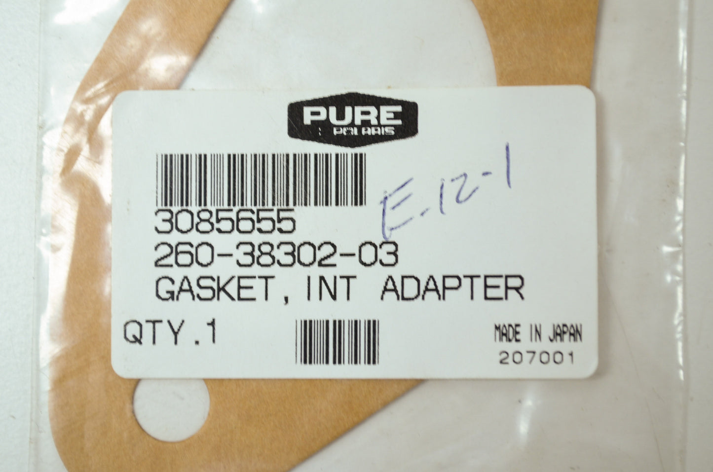 OEM Polaris 3085655 Intake Adapter Gasket NOS