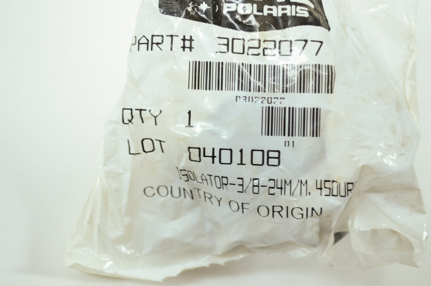 OEM Polaris 3022077 Isolator 3/8-24M/M NOS