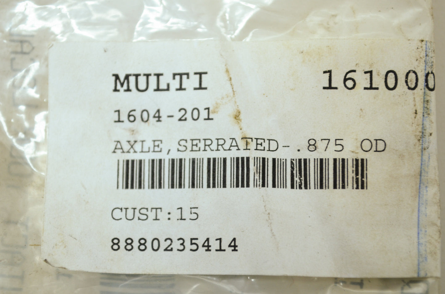 OEM Arctic Cat 1604-201 Serrated Axle .875 OD NOS